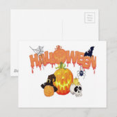 Carte Postale Joyeux Halloween (Devant / Derrière)