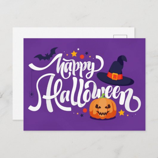 Carte Postale Joyeux Halloween (Devant / Derrière)