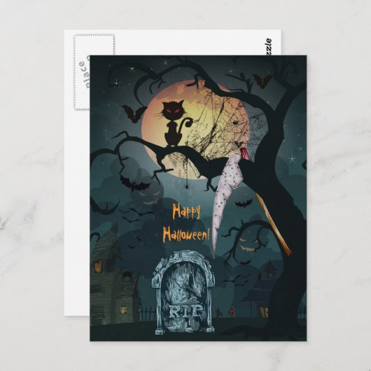 Carte Postale Joyeux Halloween (Devant / Derrière)