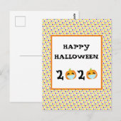 Carte Postale Joyeux Halloween 2020 Citrouille (Devant / Derrière)