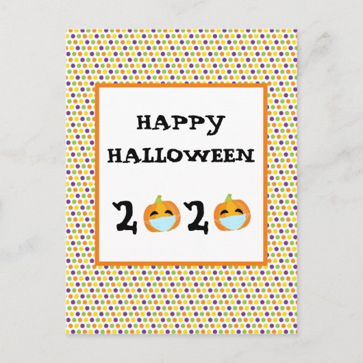 Carte Postale Joyeux Halloween 2020 Citrouille (Devant)