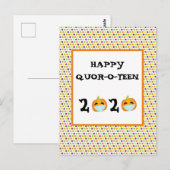Carte Postale Joyeux Halloween 2020 Citrouille Quarantaine (Devant / Derrière)