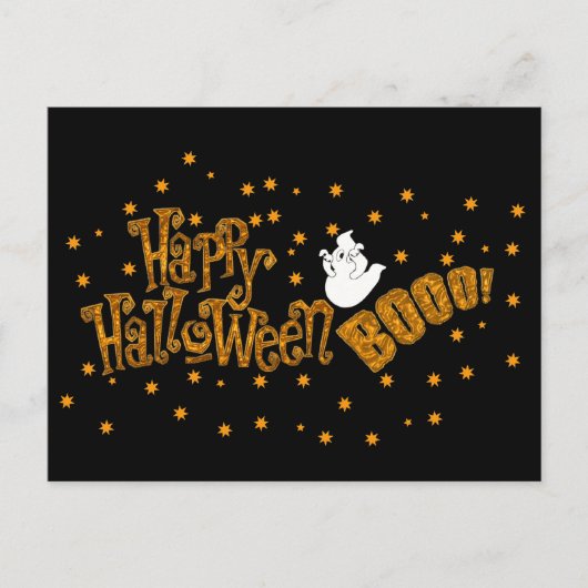 Carte Postale Joyeux Halloween Boo (Devant)