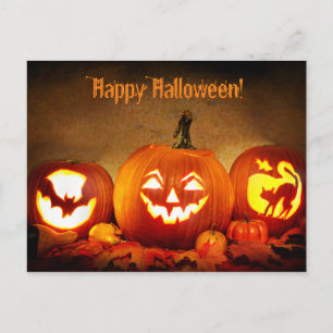 Carte Postale Joyeux Halloween Citrouille