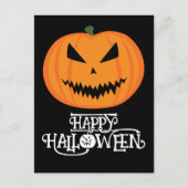 Carte Postale Joyeux Halloween Citrouille de Jack O'Lantern cool (Devant)