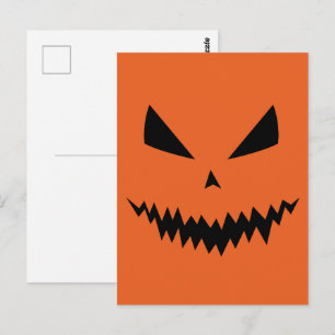 Carte Postale Joyeux Halloween Citrouille de Jack O'Lantern effr