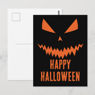 Carte Postale Joyeux Halloween Citrouille de Jack O'Lantern effr