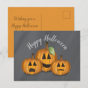 Carte Postale Joyeux Halloween Citrouille Jack O Lanterns