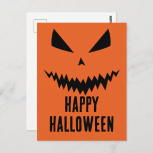Carte Postale Joyeux Halloween Cool effrayant Jack O'Lantern cit