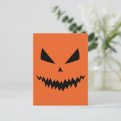 Carte Postale Joyeux Halloween Cool effrayant Jack O'Lantern cit (Debout devant)