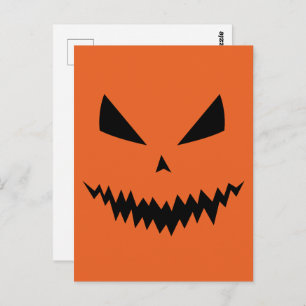 Carte Postale Joyeux Halloween Cool effrayant Jack O'Lantern cit
