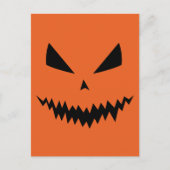 Carte Postale Joyeux Halloween Cool effrayant Jack O'Lantern cit (Devant)