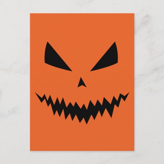 Carte Postale Joyeux Halloween Cool effrayant Jack O'Lantern cit (Devant)