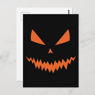 Carte Postale Joyeux Halloween Cool effrayant Jack O'Lantern cit
