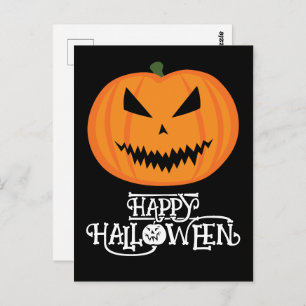 Carte Postale Joyeux Halloween Cool effrayant Jack O'Lantern cit