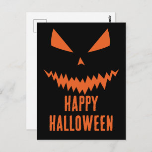 Carte Postale Joyeux Halloween Cool effrayant Jack O'Lantern cit