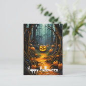 Carte Postale Joyeux Halloween Déplaisants Jack-o'-lantern Citro (Debout devant)
