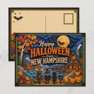 Carte Postale Joyeux Halloween des enfants du New Hampshire
