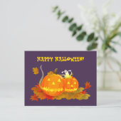 Carte Postale Joyeux Halloween ! Drôle Jack O'Lantern (Debout devant)