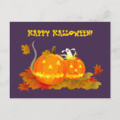 Carte Postale Joyeux Halloween ! Drôle Jack O'Lantern (Devant)