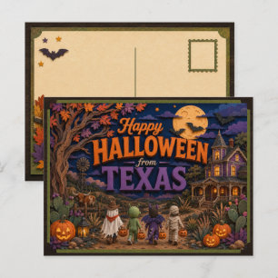 Carte Postale Joyeux Halloween du Texas Kids
