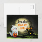 Carte Postale Joyeux Halloween effrayant (Devant / Derrière)