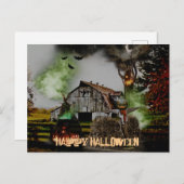 Carte Postale *~* Joyeux HALLOWEEN Éffrayant Scarey (Devant / Derrière)