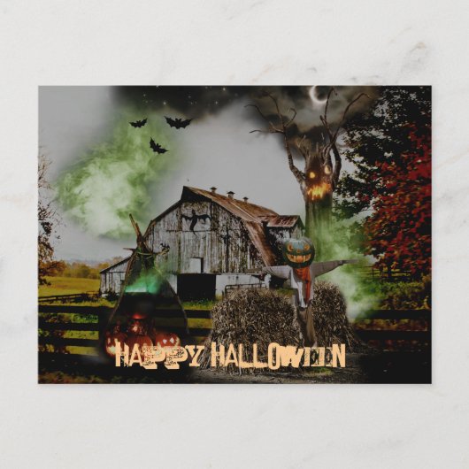 Carte Postale *~* Joyeux HALLOWEEN Éffrayant Scarey (Devant)