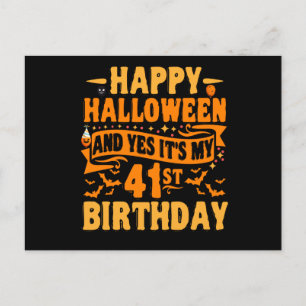 Carte Postale Joyeux Halloween et oui c'est mon 41e anniversaire
