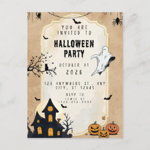 Carte Postale Joyeux Halloween Famille Sanderson