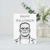 Carte Postale Joyeux Halloween Frankenstein (Debout devant)