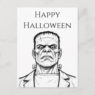 Carte Postale Joyeux Halloween Frankenstein