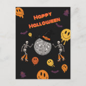 Carte Postale Joyeux Halloween Groovy Rétro Disco (Devant)