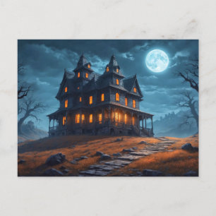 Carte Postale Joyeux Halloween   Maison hantée