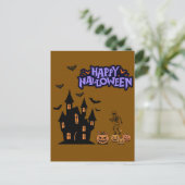 Carte Postale Joyeux Halloween marron (Debout devant)