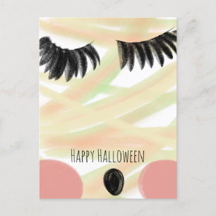 Carte Postale Joyeux Halloween Mummy Doddle Dessin à la Main Mer