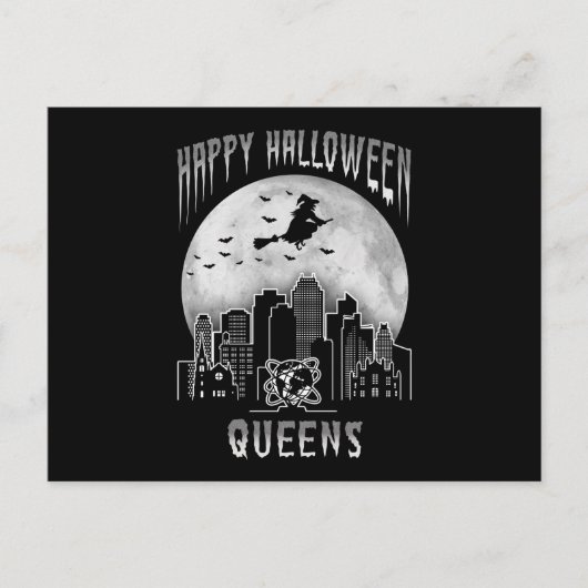Carte Postale Joyeux Halloween Queens New York (Devant)