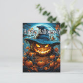 Carte Postale Joyeux Halloween | Sinister Citrouille (Debout devant)