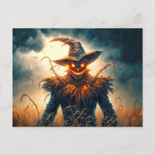 Carte Postale Joyeux Halloween Sinister Scarecrow