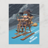 Carte Postale Joyeux Halloween Sorcière (Devant)