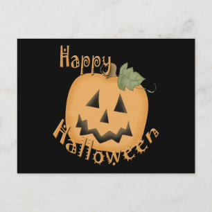 Carte Postale Joyeux Halloween souriant Jack O'Lantern