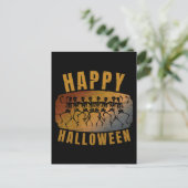 CARTE POSTALE JOYEUX HALLOWEEN SQUELETTE DANSANT (Debout devant)