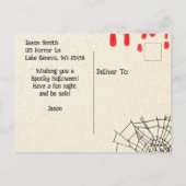 Carte Postale Joyeux Halloween | Thème Zombie (Dos)