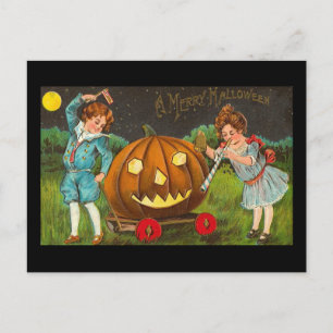 Carte postale Joyeux Halloween vintage
