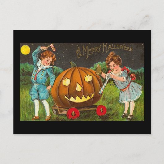 Carte postale Joyeux Halloween vintage (Devant)