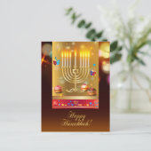 Carte Postale Joyeux Hanoukka, belle fête juive (Debout devant)