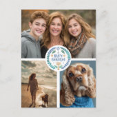 Carte Postale Joyeux Hanoukka CUSTOM 3 PHOTO FÊTE (Devant)