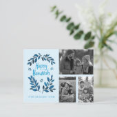 Carte Postale Joyeux Hanoukka CUSTOM 3 PHOTOS Holiday (Debout devant)