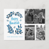 Carte Postale Joyeux Hanoukka CUSTOM 3 PHOTOS Holiday (Devant)