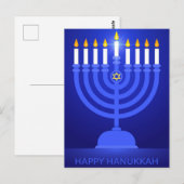 Carte Postale Joyeux Hanukka (Devant / Derrière)